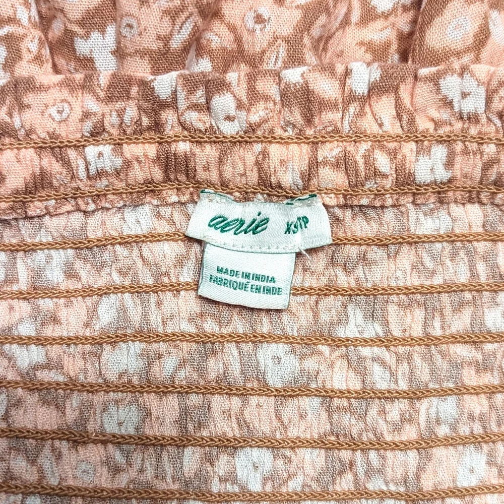 Aerie Smocked Ditsy Floral High Waist Shorts - Picture 3 of 5
